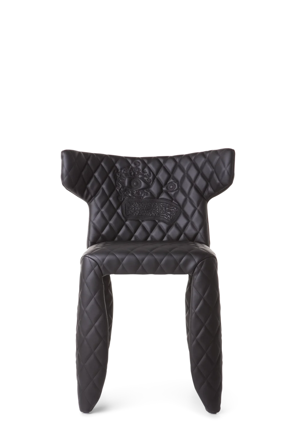 Monster Chair black face and arms front side